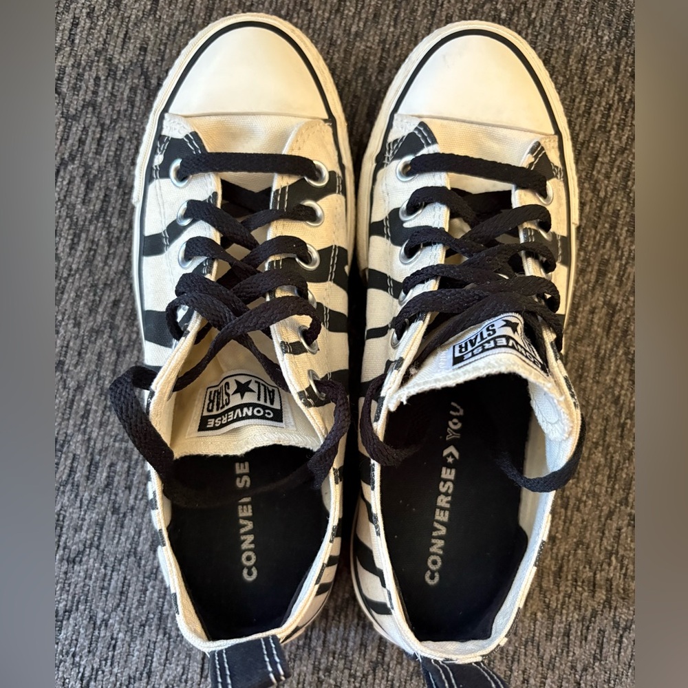 Converse All Star Chuck Taylor Unisex Zebra Low Top Sneakers Women’s 7 Men’s 5 - Picture 7 of 12